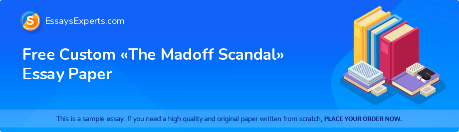 Free Custom «The Madoff Scandal» Essay Paper